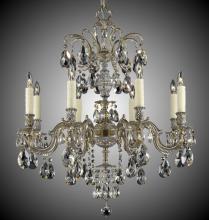 American Brass & Crystal CH9714-A-01G-PI - Eight Light Chandelier